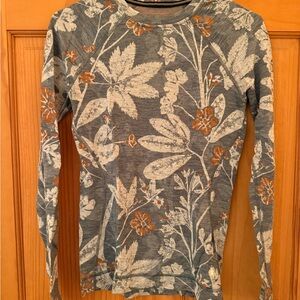 Smartwool Gray and Brown Patterned Top